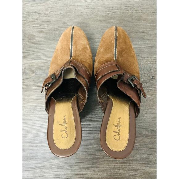 Cole Hann woman’s leather clogs chocolate brown. 9 - Picture 2 of 5